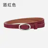 Cinturón Fino de Cuero Genuino Sin Hebilla, Cinturón de Piel de Vaca para Combinar con Jeans y Pantalones Casuales, Cinturón Decorativo Mate Sin Agujeros para Mujer, Moderno para el Trabajo