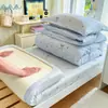 Juego de ropa de cama completo para dormitorio universitario, juego de sábanas bajeras de seis piezas 100% algodón para literas, juego de tres piezas de algodón puro al por mayor