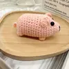 Llavero de lana hecho a mano con ganchillo, oso cachorro creativo, adornos para bolso, accesorios de ganchillo, colgante pequeño de punto DIY