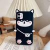 Funda Adecuada para Teléfono Móvil 11Promax Oso Rojo de Internet Apple 11 Oso Violento de Dibujos Animados Mochila Pato Perro Chai Funda Protectora