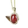Collar con colgante de cinabrio con incrustaciones, anillo, traje de mineral de alto contenido, arena de oro púrpura, joyería colgante, suministro en vivo al por mayor