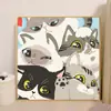 Gatito Lindo con Bufanda Pintura al Óleo Digital para Colorear DIY Interactivo Padre-Hijo Amigable para Principiantes Pintura Decorativa Acrílica