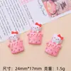 Brinquedo de Mini Bolo de Animal Desenho Animado Artesanal DIY Fofo Cola de Creme Acessórios para Grampo de Cabelo Kit de Material de Resina