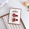 Pinza para el pelo de tela roja para niños, Lazo para el pelo dulce de cuadros y estrellas, Diadema, Pinza para flequillo, Pasador, Accesorio para el pelo de niñas