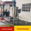 Em estoque, fornecimento de pequeno tanque de dosagem de líquido, misturador de aquecimento de líquido de aço inoxidável, barril de mistura vertical, uma máquina multifuncional