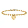 Pulsera de Cadena de Bolitas de Acero Inoxidable Más Vendida de Amazon con Colgantes de Corazón de 26 Letras y Pulsera de Bolitas Electroplateada