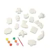 Muñecos de yeso pintado juguetes para niños manualidades educativas puesto para niños pequeños regalos animal blanco graffiti yeso