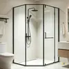 Mampara de Vidrio Templado Integrada para Ducha Puerta Corredera Baño Higiene Ducha Corredera Arco Redondo Nuevo