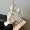 Bolsa de Textura de Moda de Comercio Exterior para Mujer 2026 Nueva con Relieve de Cuadros Tipo Concha Versátil de Hombro Único para Debajo del Brazo Bolso de Mano para Dama