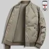 Jaqueta Casual de Algodão Outono e Inverno Marca de Moda Nova 2025 Jaqueta Bomber Casual Masculina Roupas Superiores