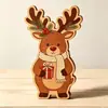 Ornaments de mesa de madeira de Natal de desenho animado retrô transfronteiriços pinguim urso boneco de neve decorações de mesa de sala de estar de feriado