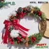 Kit de Manualidades Navideñas Estilo Rústico Americano, incluye materiales para hacer coronas, adecuado para jardines de infancia, floristerías y decoraciones de puertas interiores