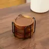 Porta-xícara de chá de jacarandá, redondo, antiderrapante, para uso no quarto, resistente ao calor, feito de madeira maciça, adequado para mesas de jantar, xícaras de café e como porta-copos resistente ao calor
