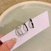 Anillo cuadrado de diamantes de imitación para mujer, diseño de lujo ligero, temperamento exquisito, anillo para el dedo índice, moda personalidad, joyería de red de moda al por mayor
