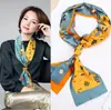 Último Bufanda Larga Delgada de Seda Inspirada en Celebridades para Mujer 2023, Estilo Primavera, Bufanda Decorativa de Cuello Moderna y Versátil
