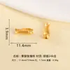 Prata 925 Banhada a Ouro Pequeno Peixe Carpa Prata Lisa Peixe Espaçador com Furo Passante Contas Artesanais DIY Pulseira Trançada com Contas Acessórios de Prata