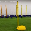 Venta al por mayor de postes de bádminton nuevos de ABS con bases de cemento y ruedas, soportes de bádminton móviles y soportes de red de bádminton móviles