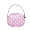 Elegante Bolso Redondo Pequeño de Encaje de Lunares para Niñas Lindo Bolso de Mano Mini de Princesa Bolsa de Accesorios Nuevas Bolsas para Niños