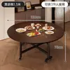 Mesa de comedor plegable para casas pequeñas, mesa redonda grande móvil para 10 personas, mesa de comedor para 20 personas, mesa redonda plegable