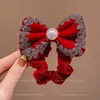 2026 Scrunchie Cor Vermelha Ankara Realçador de Cor Estilo Coreano Renda Xadrez Prendedor de Cabelo Grande Acessório de Cabelo para Rabo de Cavalo para Mulheres