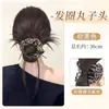 Moño Peluca Pinza de Garra con Lazo para el Cabello Estampado de Leopardo, Moño Realista, Postizo de Cabello Peluca de Corona Alta Esponjosa Natural