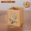 Portalápices de madera de pino, de alta gama y exquisito, gran capacidad, lujo ligero, adorno de escritorio sofisticado, diseño nuevo y creativo, regalo para maestros