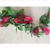 Tecido de Seda Artificial 9 Cipós de Rosa Casamento Festival Flor Arte Ar Condicionado Tubo de Água Sótão Mobiliário Doméstico Cipós