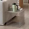 Entrega el Mismo Día: Mesa de Centro Moderna Nórdica, Mesa de Noche Pequeña Minimalista para Balcón de Apartamento, Estante de Almacenamiento, Mesa Lateral para Sofá