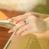 Anillo Cuadrado Retro Estilo Chino Nuevo para Mujer, Anillo Elegante Estilo Chino para Dedo Índice, Anillo Cubo de Azúcar