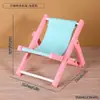 Silla de Playa Regalo Soporte para Teléfono Móvil Mini Regalo de Madera Reclinable Plegable Accesorios para Fotos Decoración Escritorio Creativo