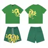 Marca de moda estilo americano SYNA WORLD Traje de manga corta estilo taladro High Street Hip Hop Ins Verano Pantalones cortos casuales para hombres y mujeres