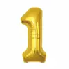 Transfronterizo 16 pulgadas Versión Americana Dorado Cumpleaños Digital Decoración de Fiesta Diseño de Escena Película de Aluminio Globo de Papel de Aluminio Venta al por Mayor