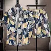 Conjunto de camisa floral de manga corta y shorts para hombre, atuendo casual y elegante de dos piezas para vacaciones en la playa junto al mar, top holgado