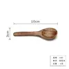 Fábrica de origem rotulável confidencial dropshipping colher de sopa de madeira de acácia polida à mão colher de tempero colher de arroz colher de madeira