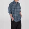 Camisa de Proteção Solar Xadrez Retro Americana Masculina Manga Longa Verão Seda de Gelo Secagem Rápida Fina Estilo Preguiçoso Camisa Jaqueta