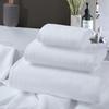 Toalha de Banho Branca para Hotéis e Pousadas, Algodão Puro, Toalha Grande Absorvente de Luxo para B&B, Personalizável com Logo Bordado