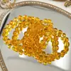 Pulsera de Citrina Ligeramente Defectuosa para Transmisión en Vivo para Mujer de un Solo Círculo Regalo Destello Arcoíris Estilo Coreano Pulsera de Moda Regalo al por Mayor Original