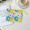 Bolsa de cosméticos xadrez pequena clássica portátil bolsa de papelaria retrô com cores contrastantes estojo multifuncional de grande capacidade