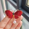 Broche de mariposa esmaltado de alta gama para mujer Corea del Sur moderno combinable elegante ramillete traje suéter accesorios