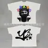 Moda Estilo Americano Venda Direta Transfronteiriça Verão Novo Lavada Gola Redonda Estampada Camisa Americana Japonesa Solta Casual Top
