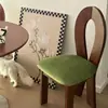 Silla de comedor vintage de madera maciza estilo francés, silla para el hogar con respaldo, silla estilo wabi-sabi de mediados de siglo, mesa y silla simples y elegantes para restaurante de hotel