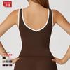 Chaleco deportivo Zechuang ajustado con contraste de color para mujer, sin espalda, para yoga, fitness, ropa exterior, top deportivo 8843