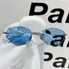 2026 Nuevo Estilo Estilo Old Money Retro Metal Gafas de Sol Ovaladas Anti-UV Estilo Coreano Gafas de Sol para Fotografía al Aire Libre para Mujeres