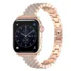 Adecuado para Apple iwatch7/SE/6/5/4/3 correa de metal con diamantes + funda tipo ladrillo estilo pequeño y fragante punto