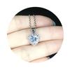 Venta Caliente en Vivo Clásico Eterno Versátil Diamante Blanco Simulación Moissanita Colgante en Forma de Corazón Moda Femenina Collar para Clavícula