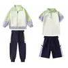 Uniforme de escuela primaria, colección de primavera y otoño, estilo preppy, chamarra cortavientos de primer grado, conjunto de uniforme de clase para niños, uniforme de jardín de infantes de otoño e invierno