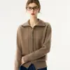 Suéter de cachemira suave y amigable con la piel para mujer, otoño e invierno 2026, cárdigan grueso, diseño versátil, tejido de lana