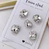 Pedras Strass Empilhadas para Nail Art, Cristais Empilhados, Zircônia, Pérolas, Formato de Coração Irregular, Quadrado Grosso, Doce de Rocha, Pedras Strass Empilhadas Prontas, Decorações de Liga, Pedras Strass para Nail Art