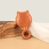 Pente com Almofada de Ar Tisu Wood Kitten Ring Gato Fofo Pente com Almofada de Ar Massageia Pontos de Acupuntura Cabelo Longo e Curto Portátil Madeira Sólida Sem Tinta