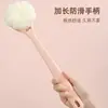 Cepillo de baño exfoliante de espalda autoayuda mango largo cerdas suaves doble cara cepillo de baño frotar barro quitar suciedad raspado de espalda artefacto para bañarse
